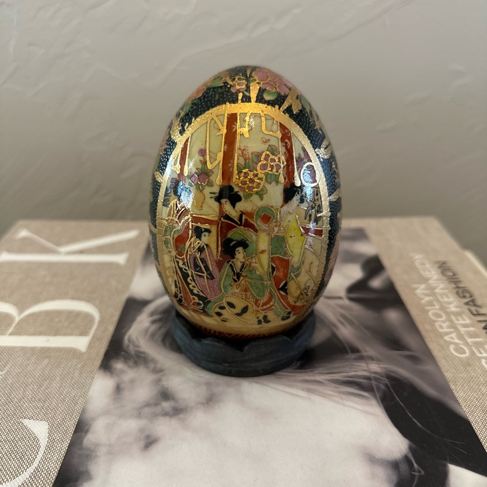 Handcrafted Decorative Egg with Intricate Design